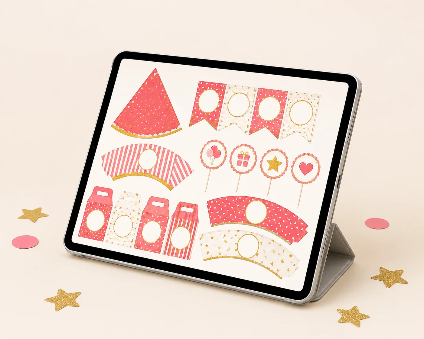 PDF do kit aberto no tablet